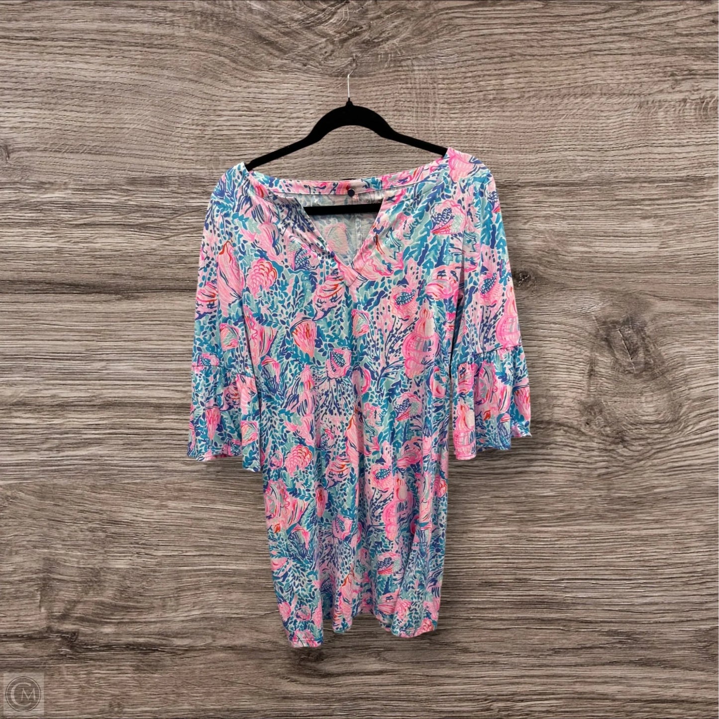 Dress Designer By Lilly Pulitzer In Pink & White, Size: 8