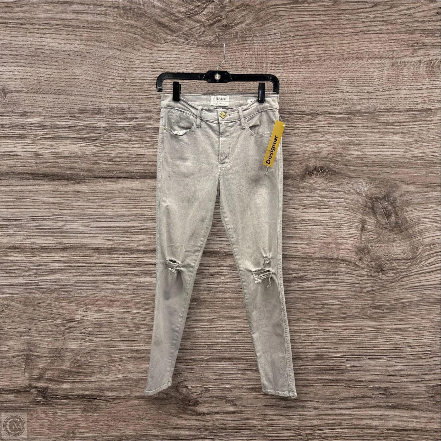 Jeans Skinny By Frame In Grey, Size: 4