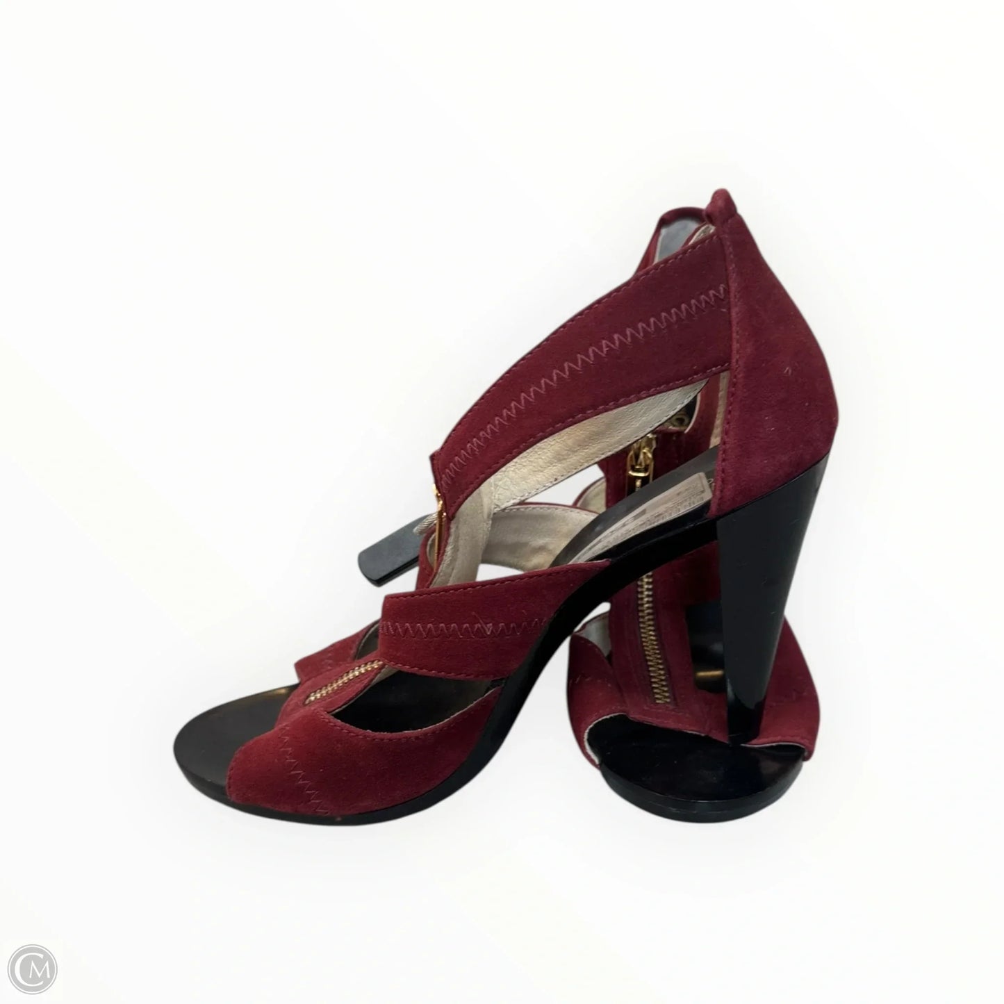 Sandals Heels Stiletto By Michael By Michael Kors In Maroon, Size: 9