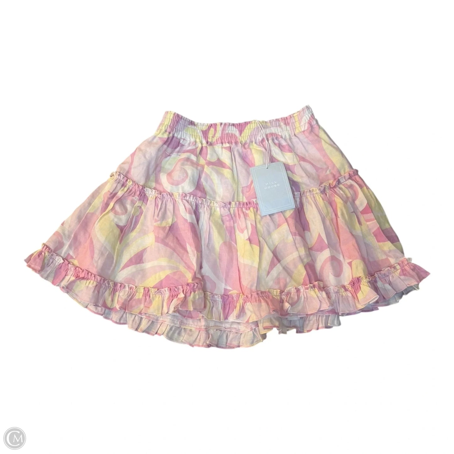 Skirt Mini & Short By Hill House In Pink & Yellow, Size: M