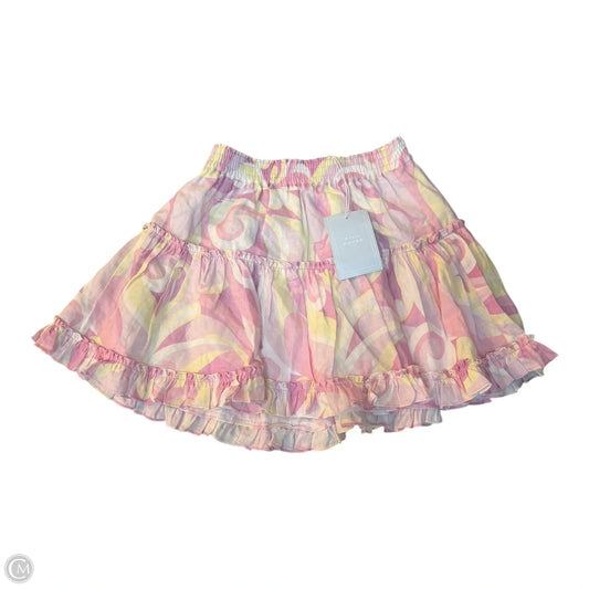 Skirt Mini & Short By Hill House In Pink & Yellow, Size: M