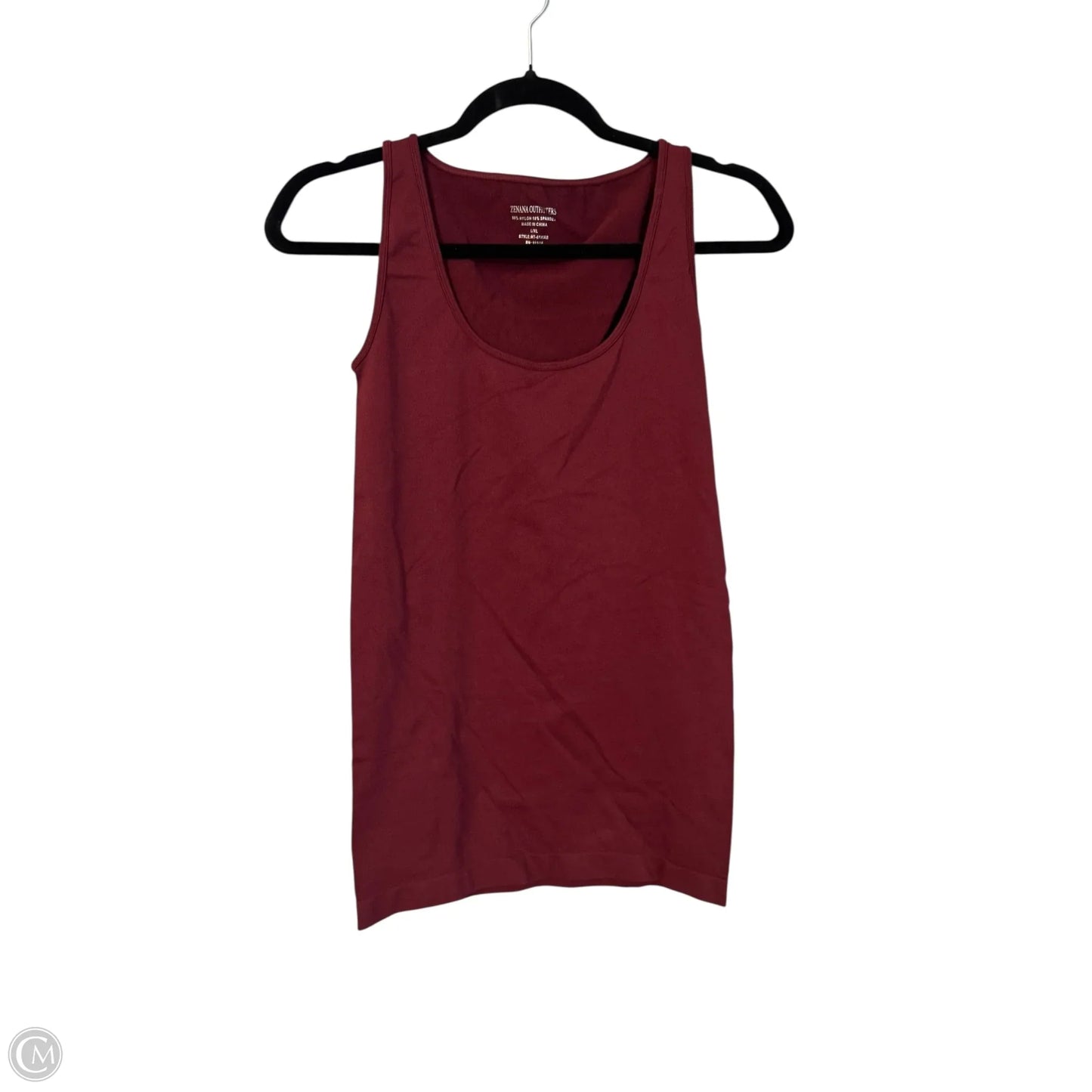 Top Sleeveless By Zenana Outfitters In Maroon, Size: L