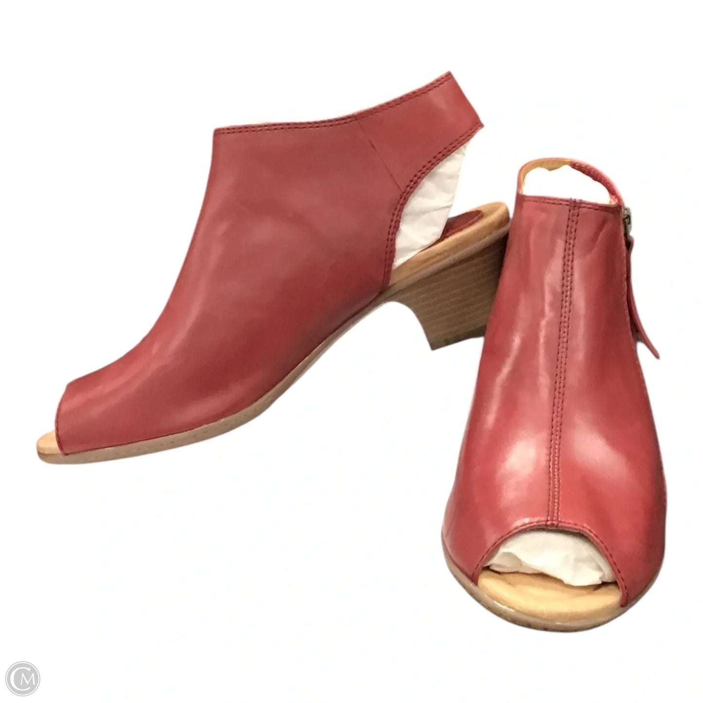 Boots Ankle Heels By Earth In Red, Size: 9