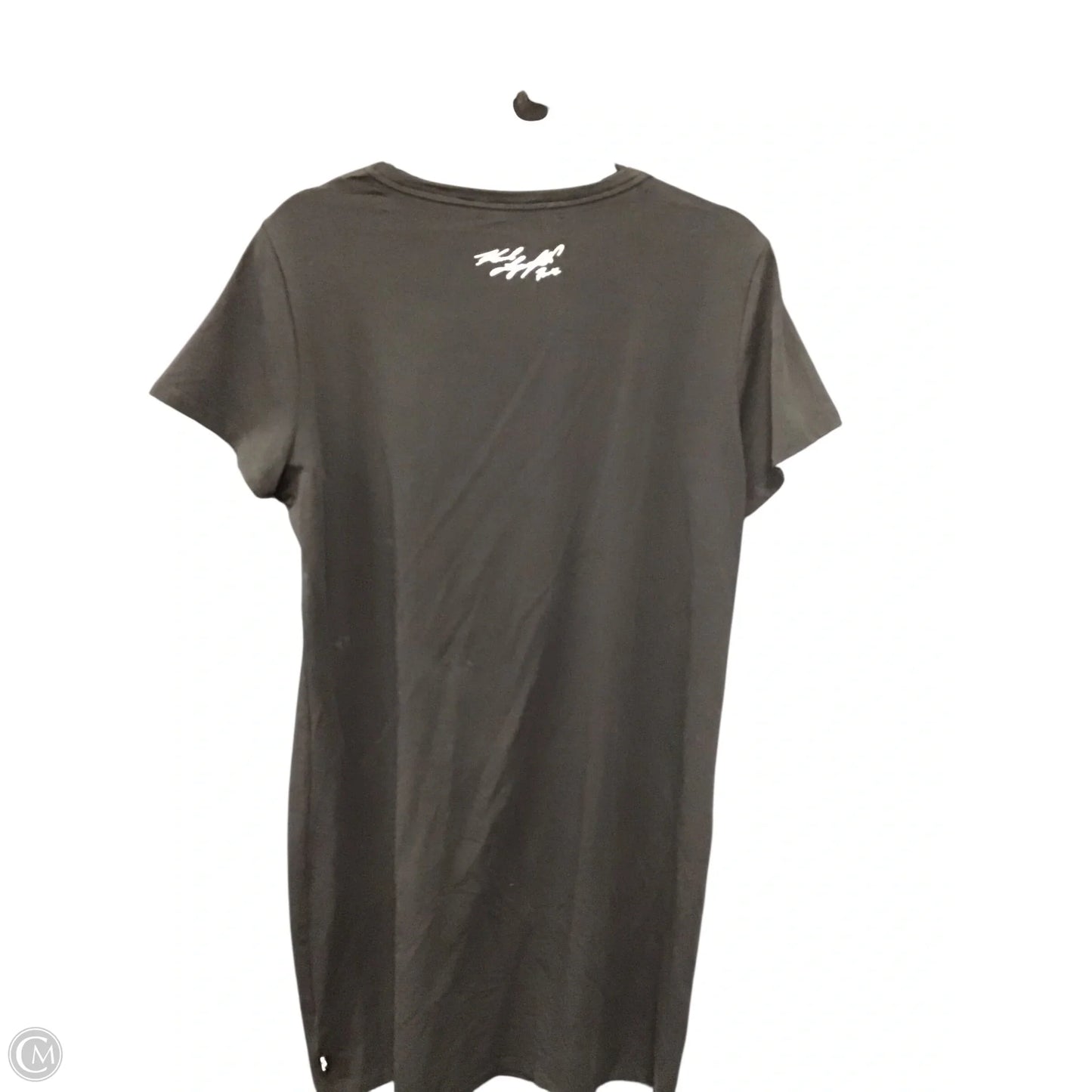 Dress Designer By Karl Lagerfeld In Black & Silver, Size: L