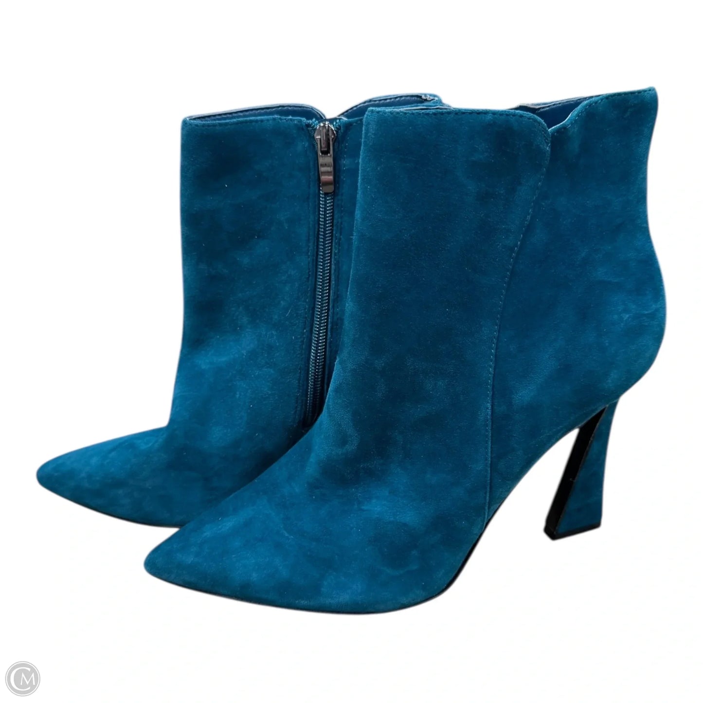 Boots Ankle Heels By Nine West In Blue, Size: 9.5