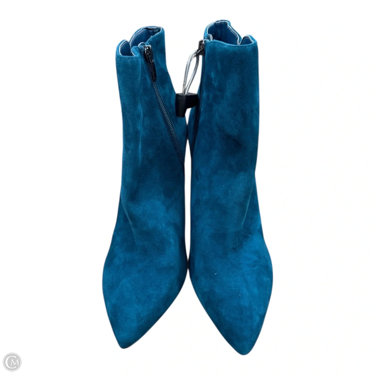 Boots Ankle Heels By Nine West In Blue, Size: 9.5