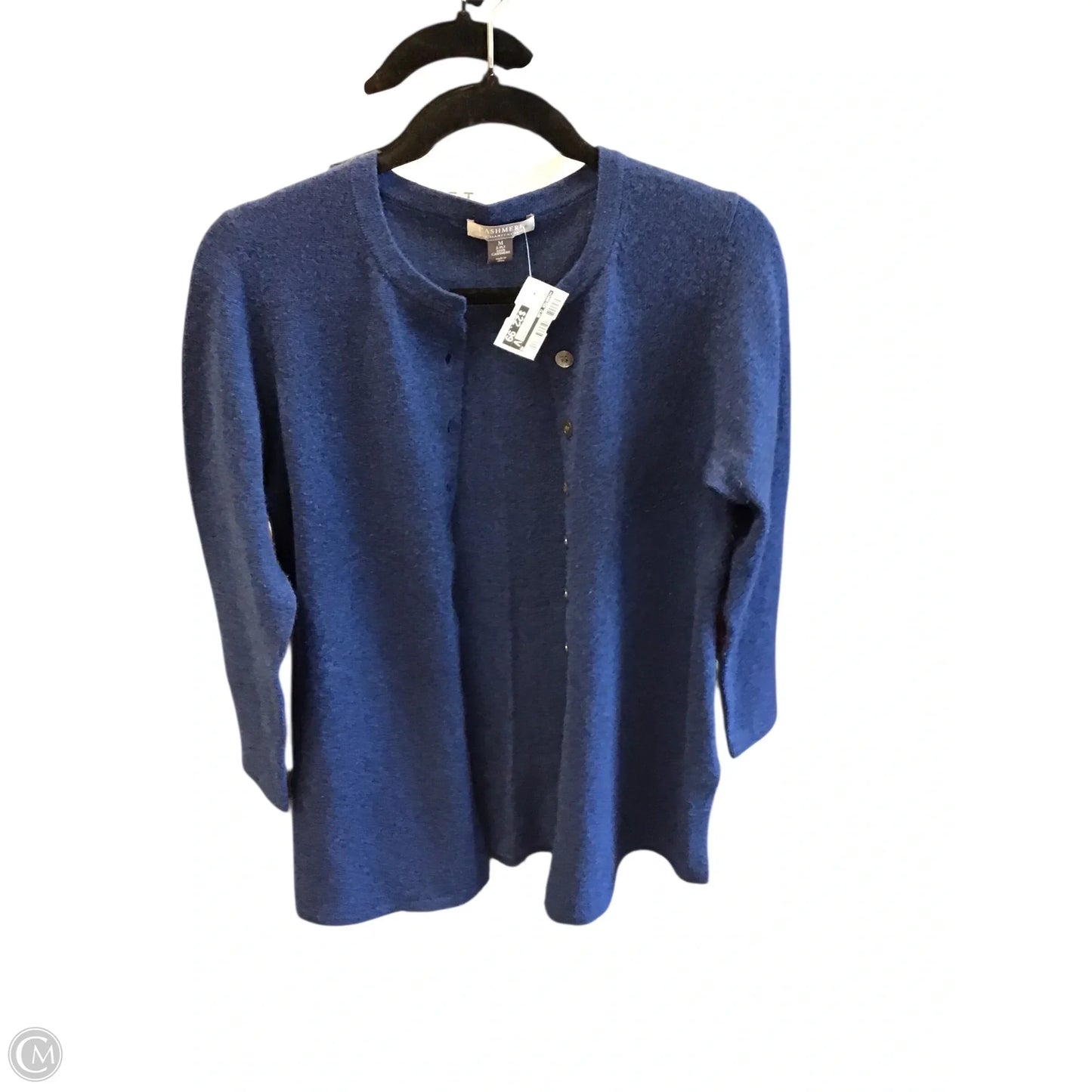 Sweater Cardigan Cashmere By Charter Club In Navy, Size: M