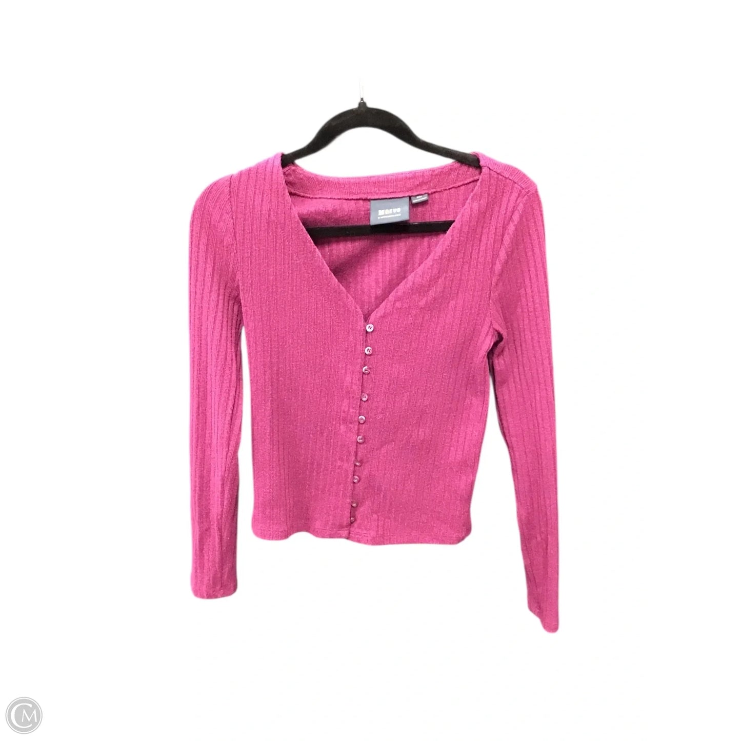 Sweater Cardigan By Maeve In Maroon, Size: S