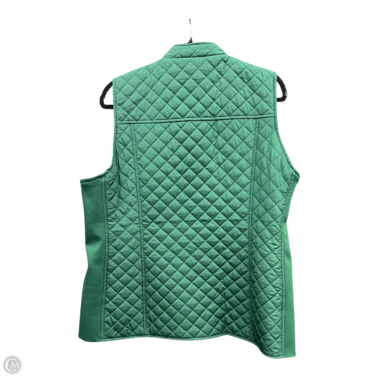 Vest Puffer & Quilted By Kim Rogers In Green, Size: Xl