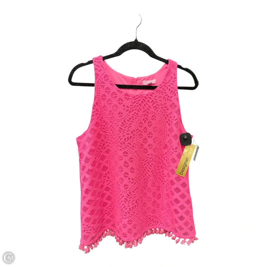 Top Sleeveless Designer By Lilly Pulitzer In Pink, Size: L