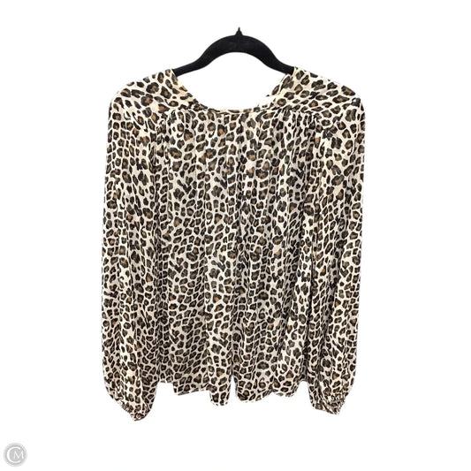 Blouse Long Sleeve By Maeve In Animal Print, Size: M