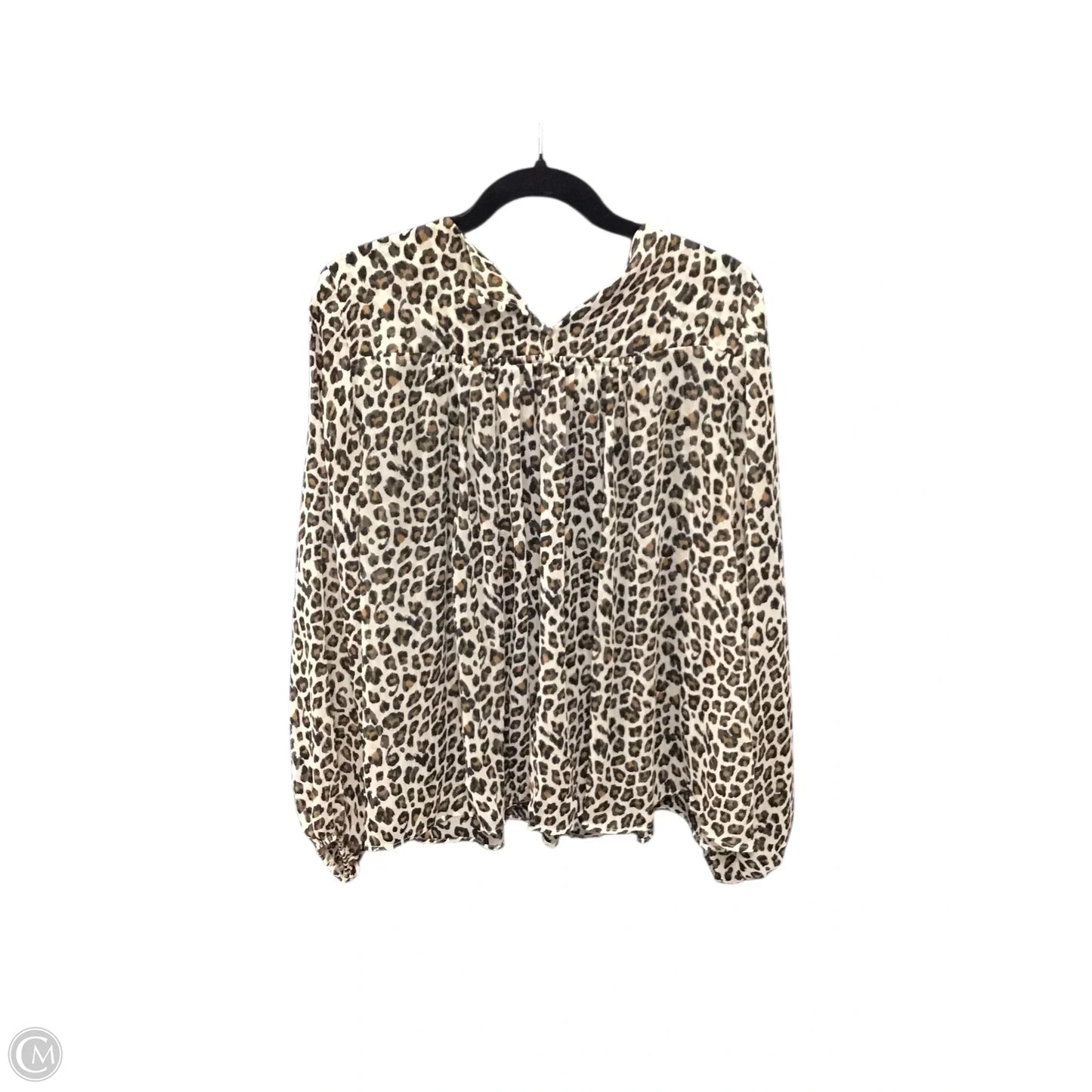 Blouse Long Sleeve By Maeve In Animal Print, Size: M