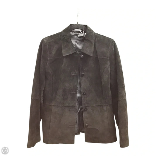 Jacket Leather By Liz Claiborne In Black, Size: 10