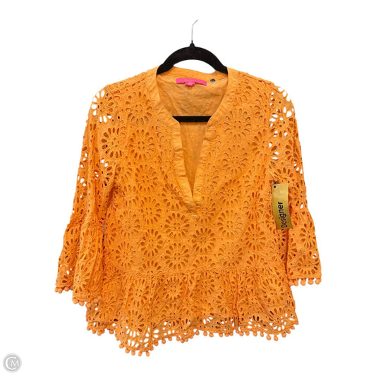 Blouse Designer By Lilly Pulitzer In Orange, Size: S