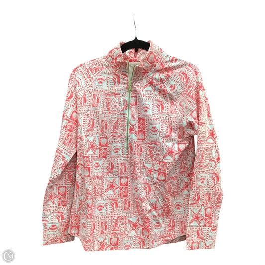 Jacket Designer By Lilly Pulitzer In Orange & White, Size: M