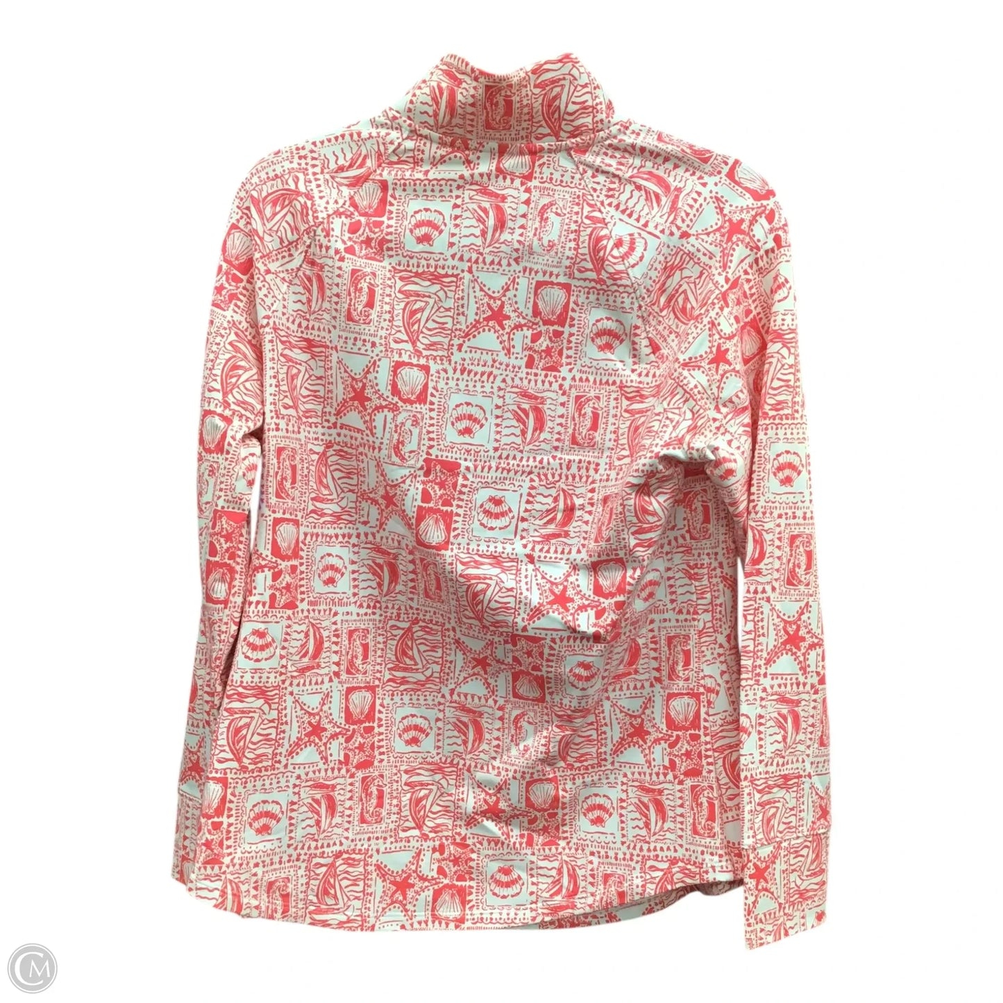 Jacket Designer By Lilly Pulitzer In Orange & White, Size: M