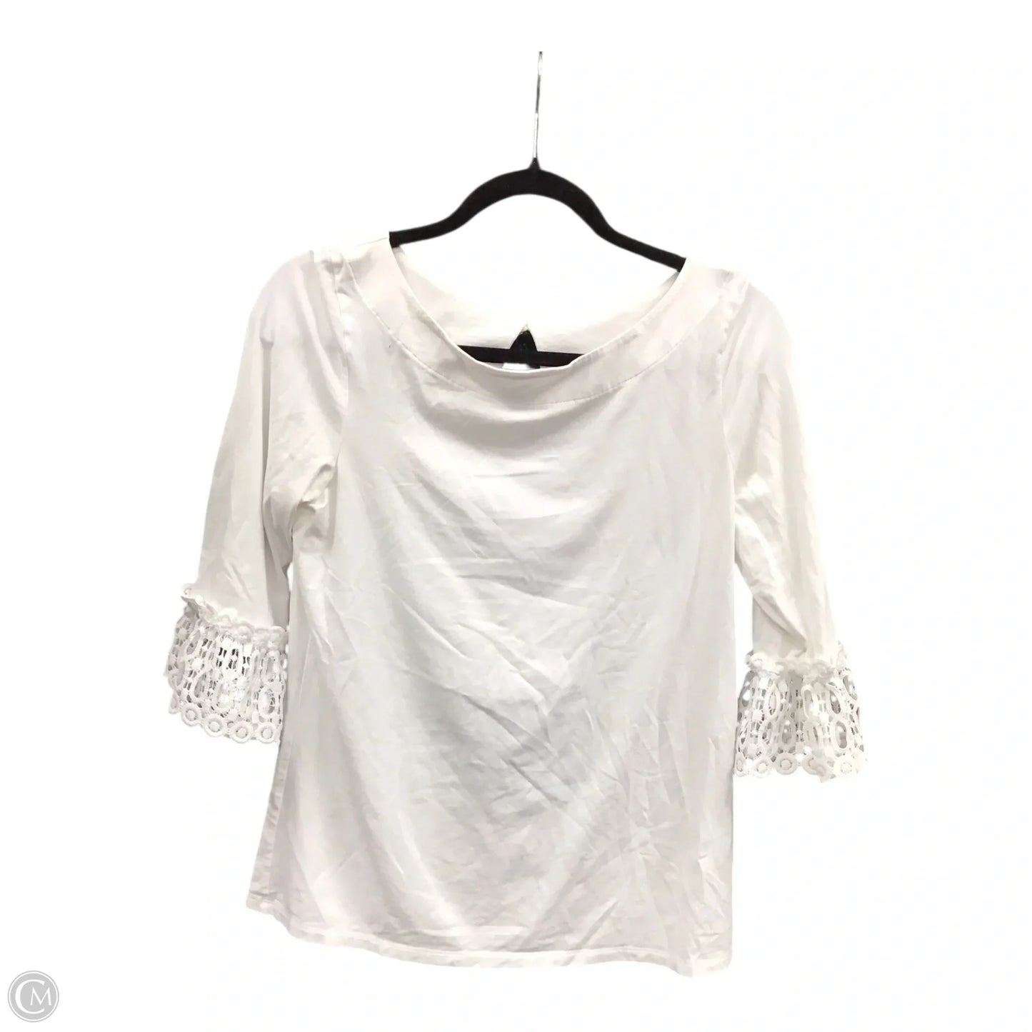 Top Long Sleeve Designer By Lilly Pulitzer In White, Size: M