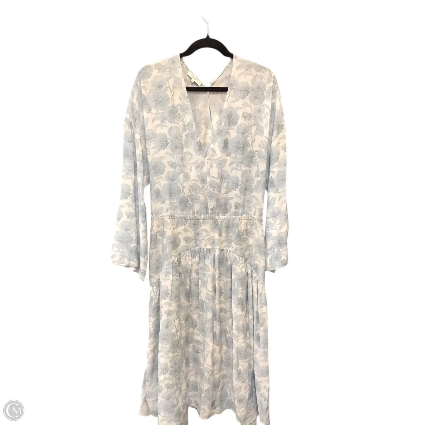 Dress Casual Maxi By Vince In Blue & White, Size: Xl