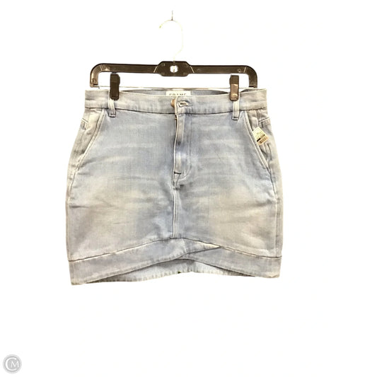 Skirt Mini & Short By Frame In Blue Denim, Size: Xs