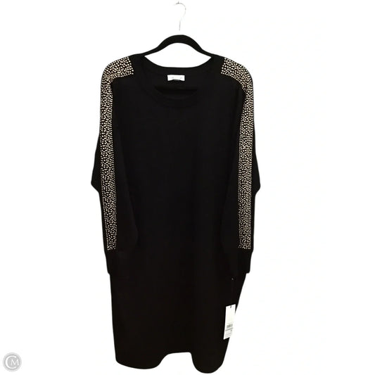 Dress Sweater By Calvin Klein In Black & Gold, Size: 1x