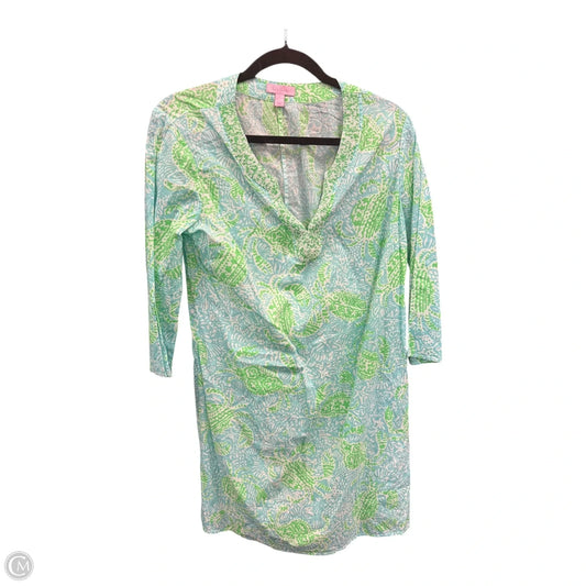 Dress Designer By Lilly Pulitzer In Blue & Green, Size: L