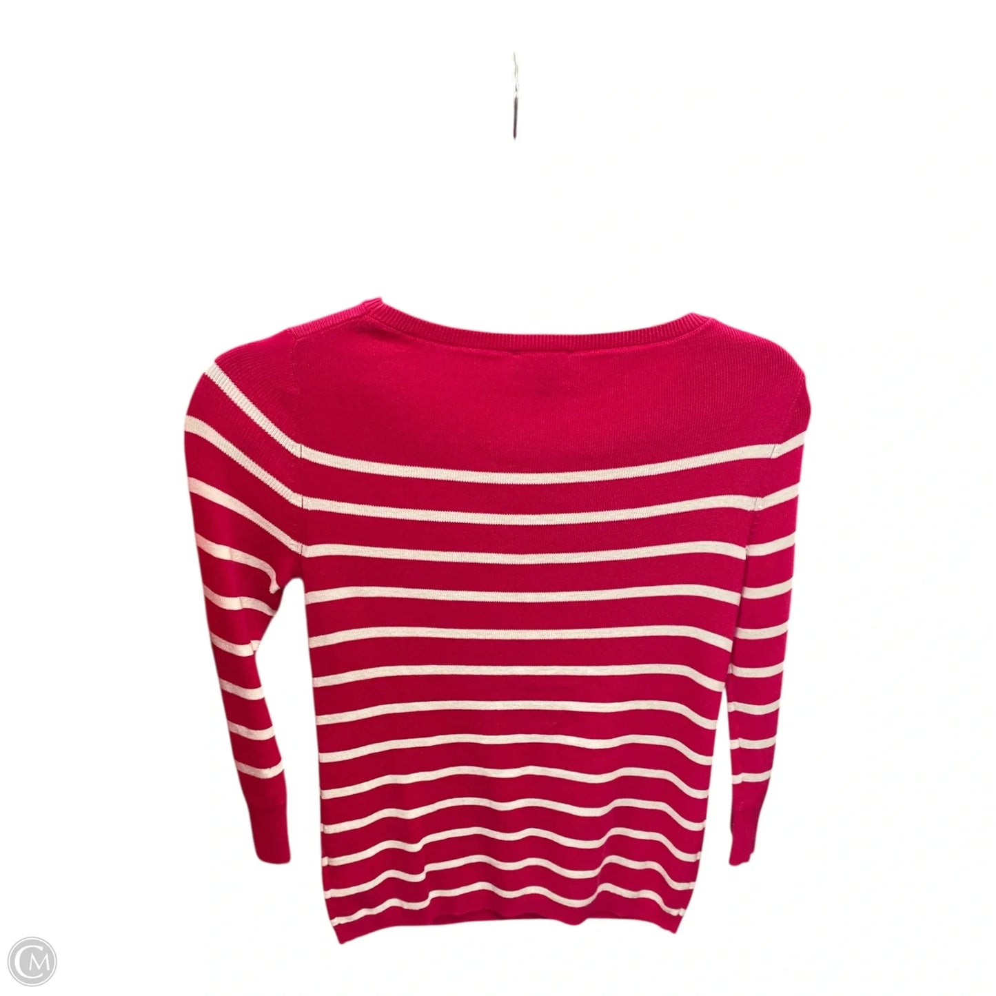 Sweater By Talbots In Pink & White, Size: Xs