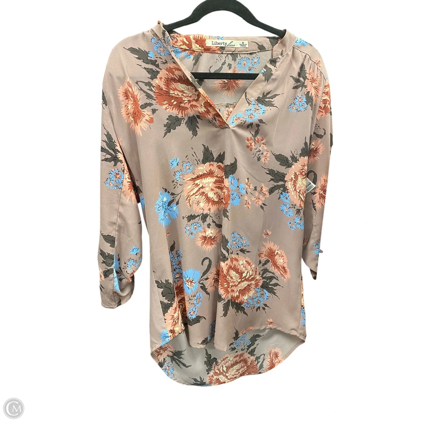 Blouse Long Sleeve By Liberty Love In Floral Print, Size: M