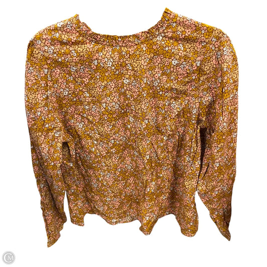 Blouse Long Sleeve By Universal Thread In Orange & Pink, Size: S