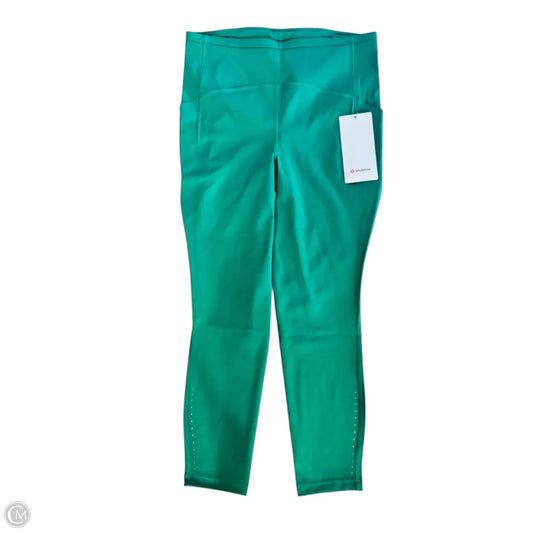 Athletic Leggings By Lululemon In Green, Size: 10