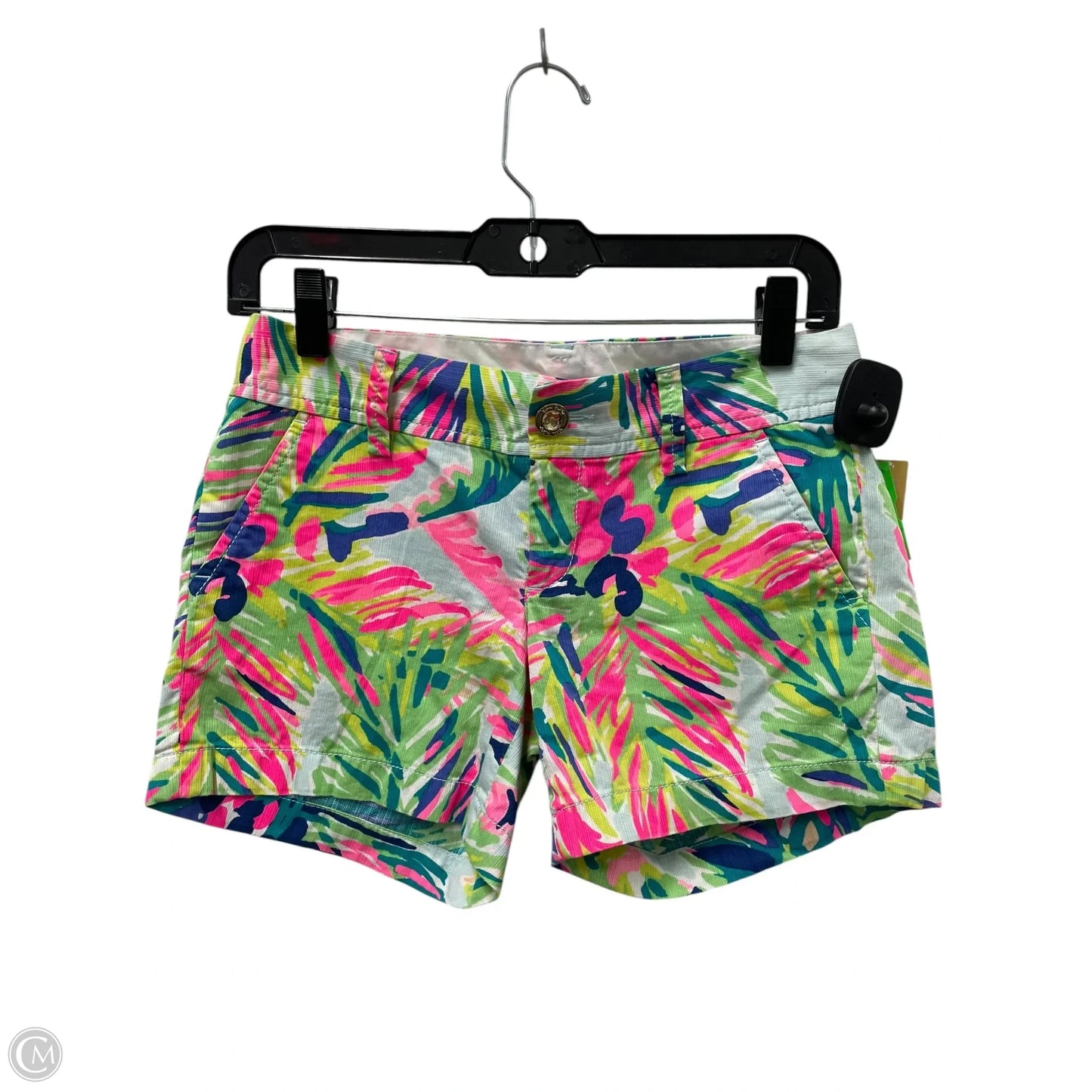Shorts Designer By Lilly Pulitzer In Green & Pink, Size: Xxs