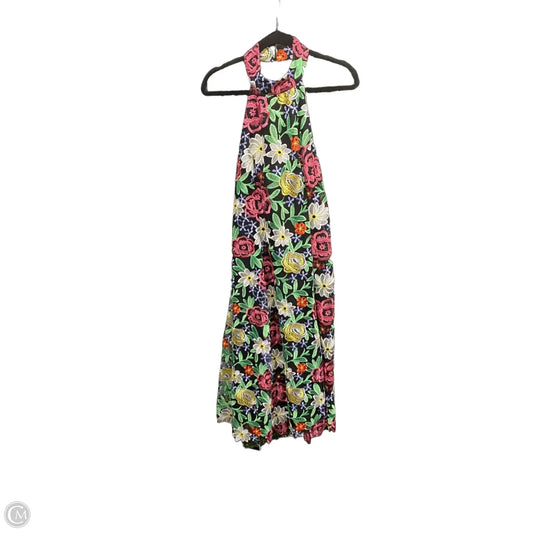 Dress Casual Maxi By Boston Proper In Black & Pink, Size: 12