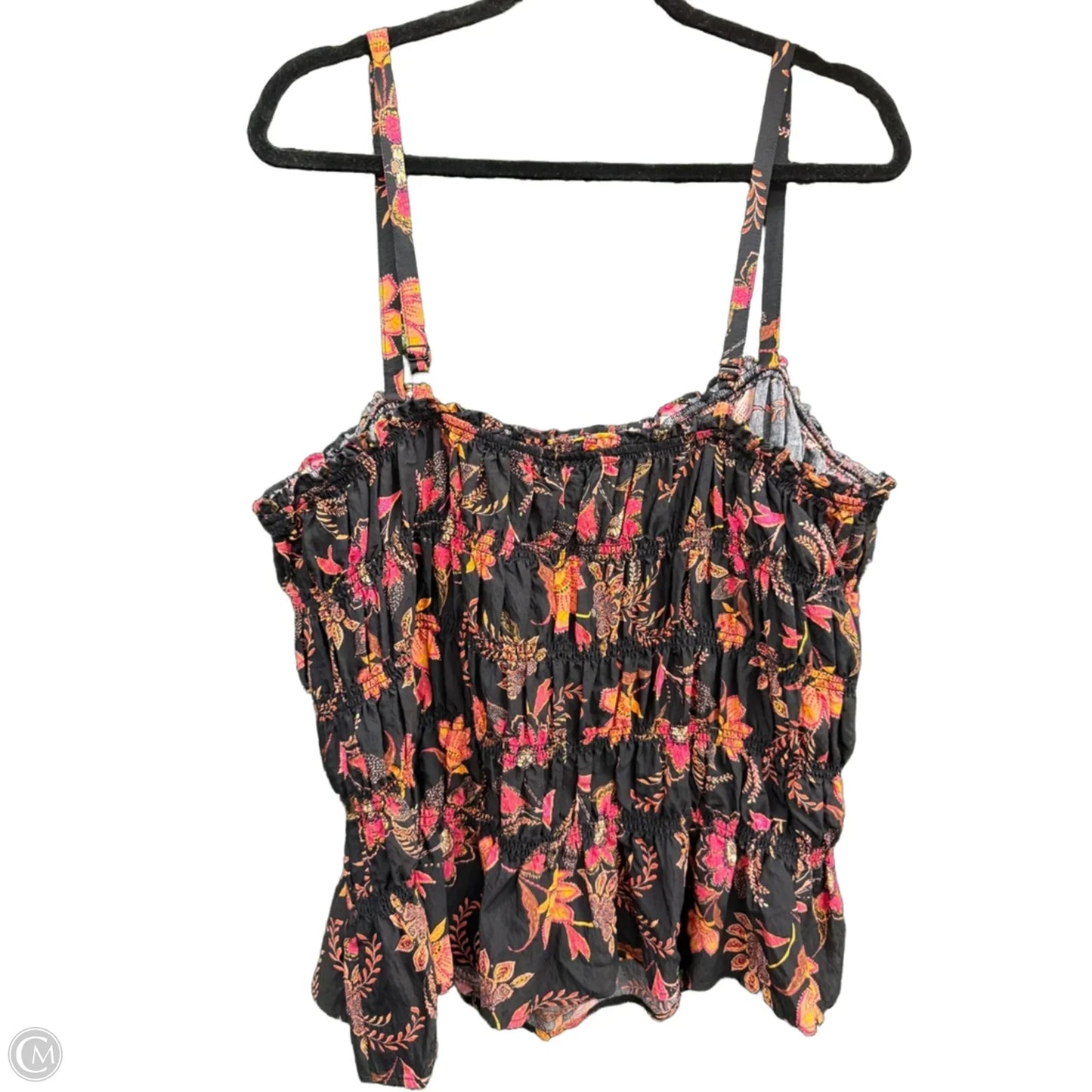 Blouse Sleeveless By Torrid In Black & Orange, Size: 4x