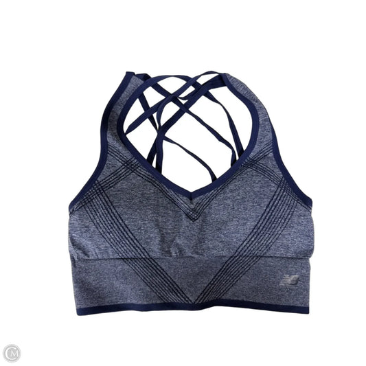 Athletic Bra By New Balance In Blue, Size: L