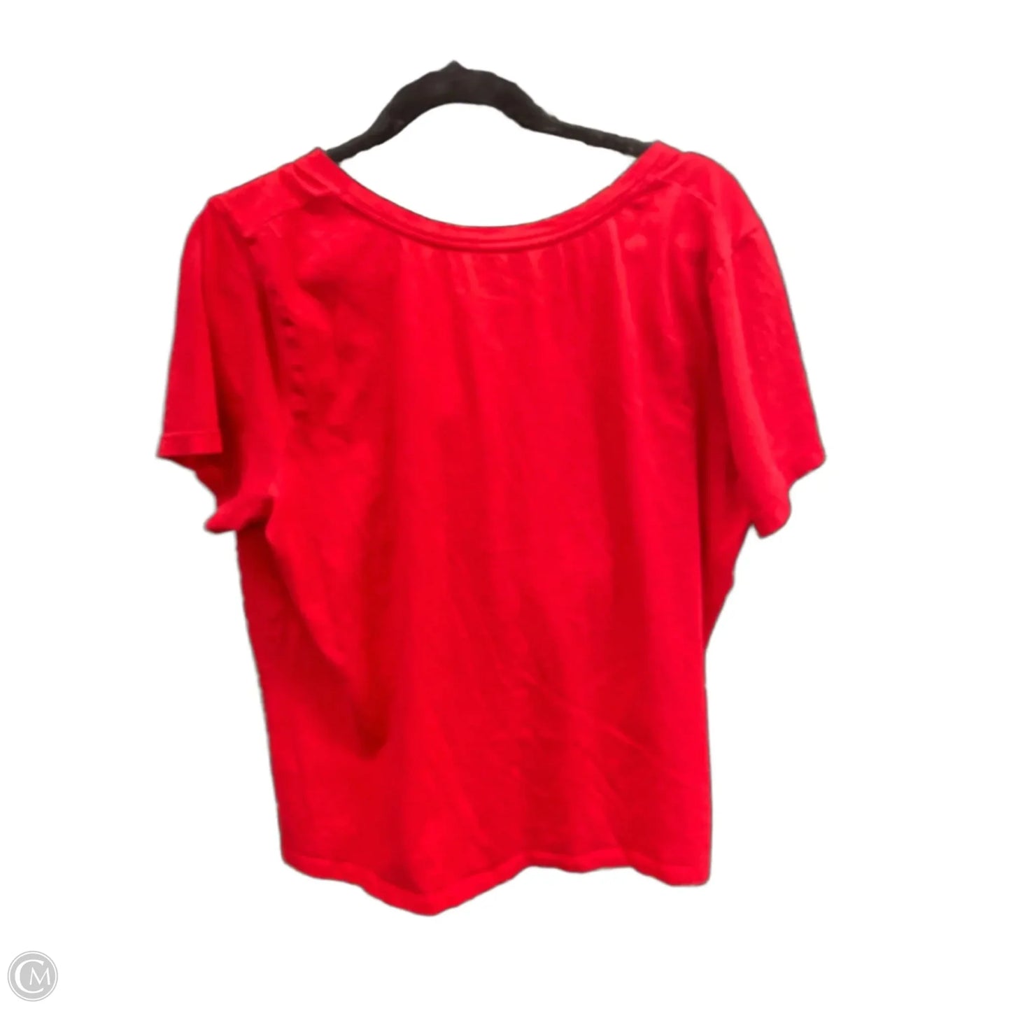 Top Short Sleeve Basic By Time And Tru In Red, Size: Xxl