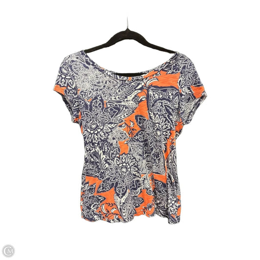 Top Short Sleeve By Limited In Blue & Orange, Size: M