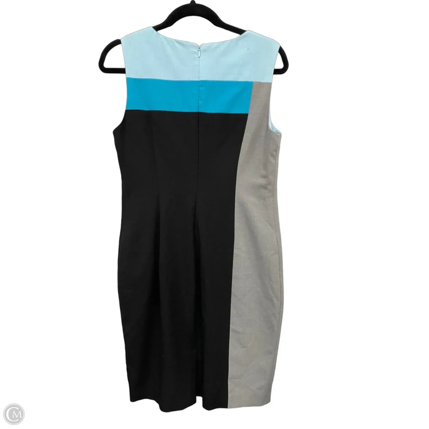 Dress Casual Short By Calvin Klein In Black & Blue, Size: 10
