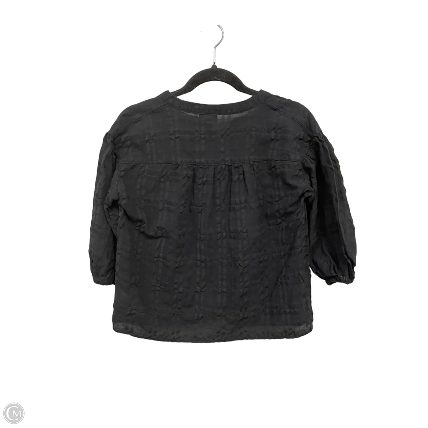Blouse Short Sleeve By Talbots In Black, Size: Xs