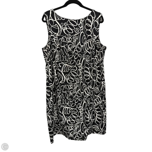Dress Casual Midi By Agb In Black & White, Size: 18