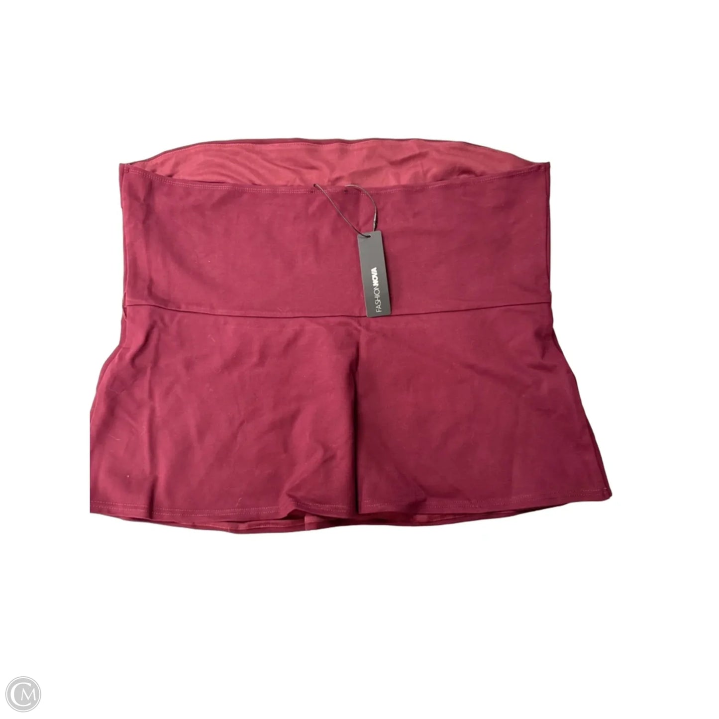 Blouse Sleeveless By Fashion Nova In Maroon, Size: 3x