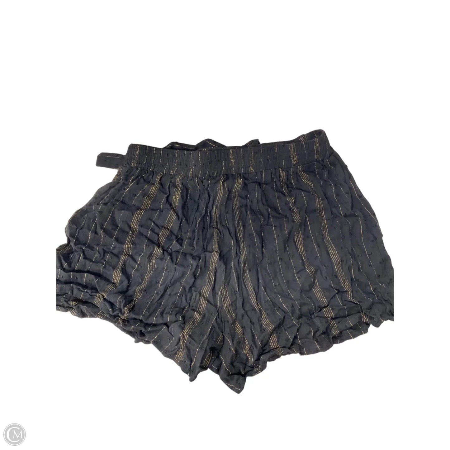 Shorts By Alya In Black & Gold, Size: M