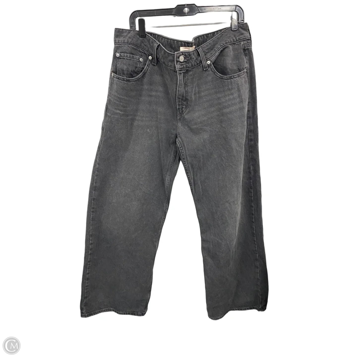 Jeans Wide Leg By Levis In Black, Size: 18
