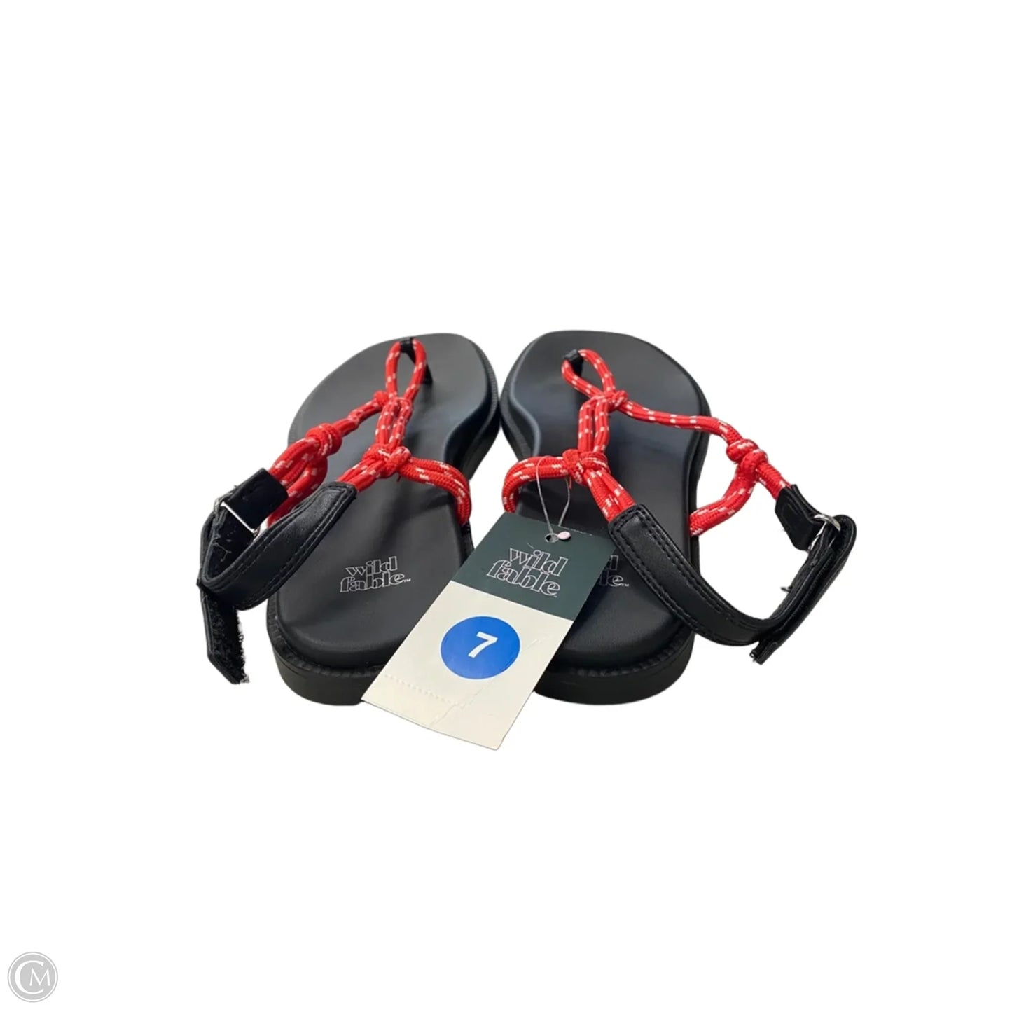 Sandals Flip Flops By Wild Fable In Black & Red, Size: 7