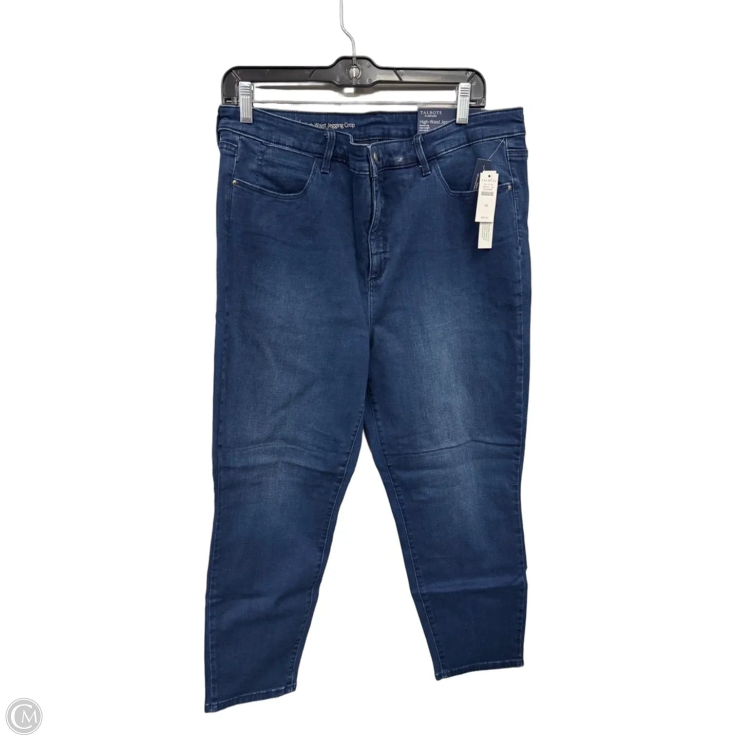 Jeans Cropped By Talbots In Blue Denim, Size: 14
