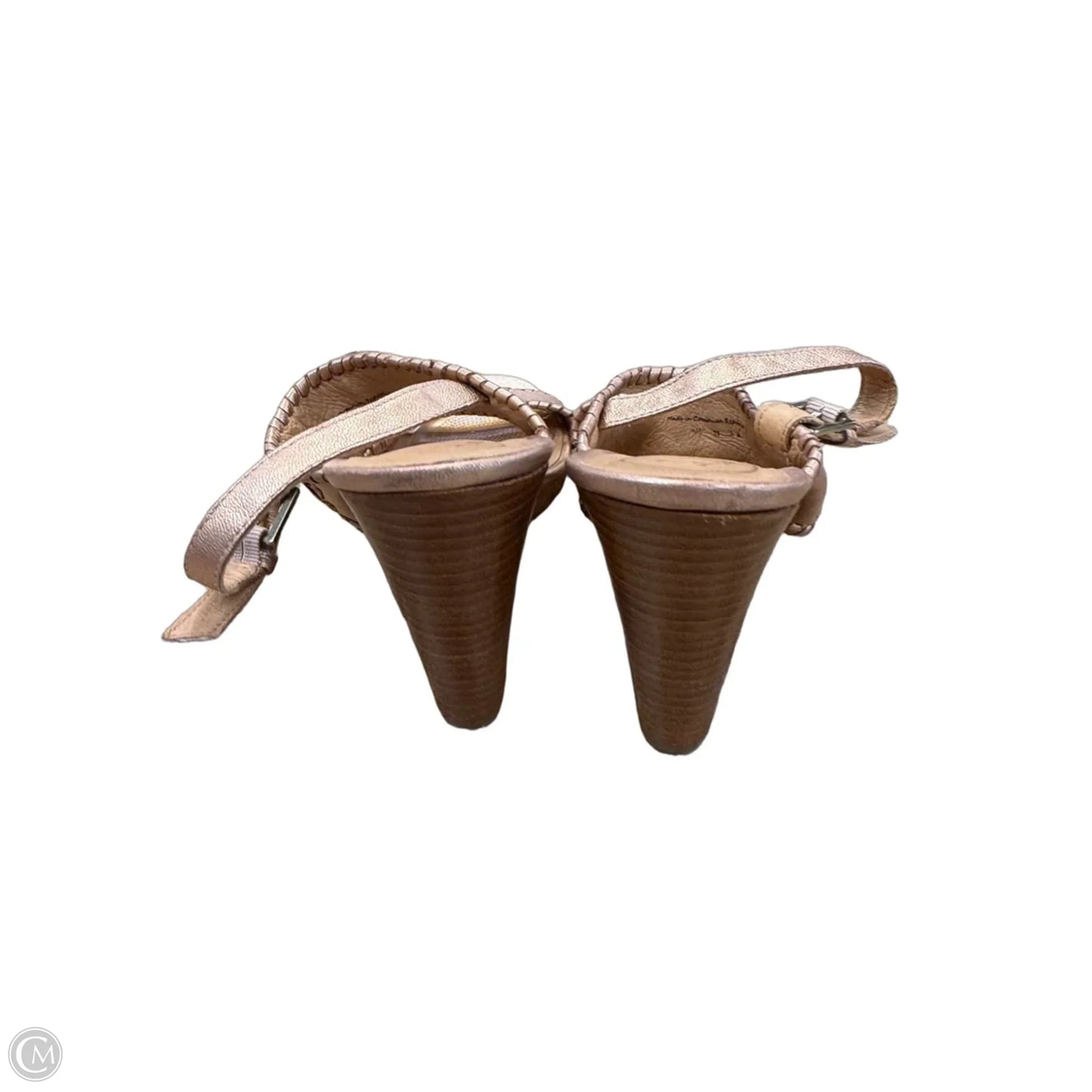 Sandals Heels Wedge By Jack Rogers In Rose Gold, Size: 9
