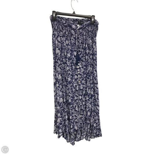 Skirt Maxi By Cynthia Rowley In Blue & White, Size: Xl