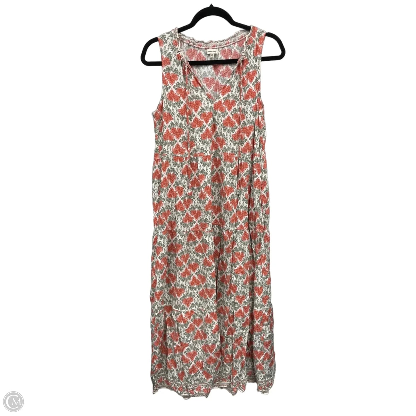 Dress Casual Maxi By Max Studio In Green & Orange, Size: M