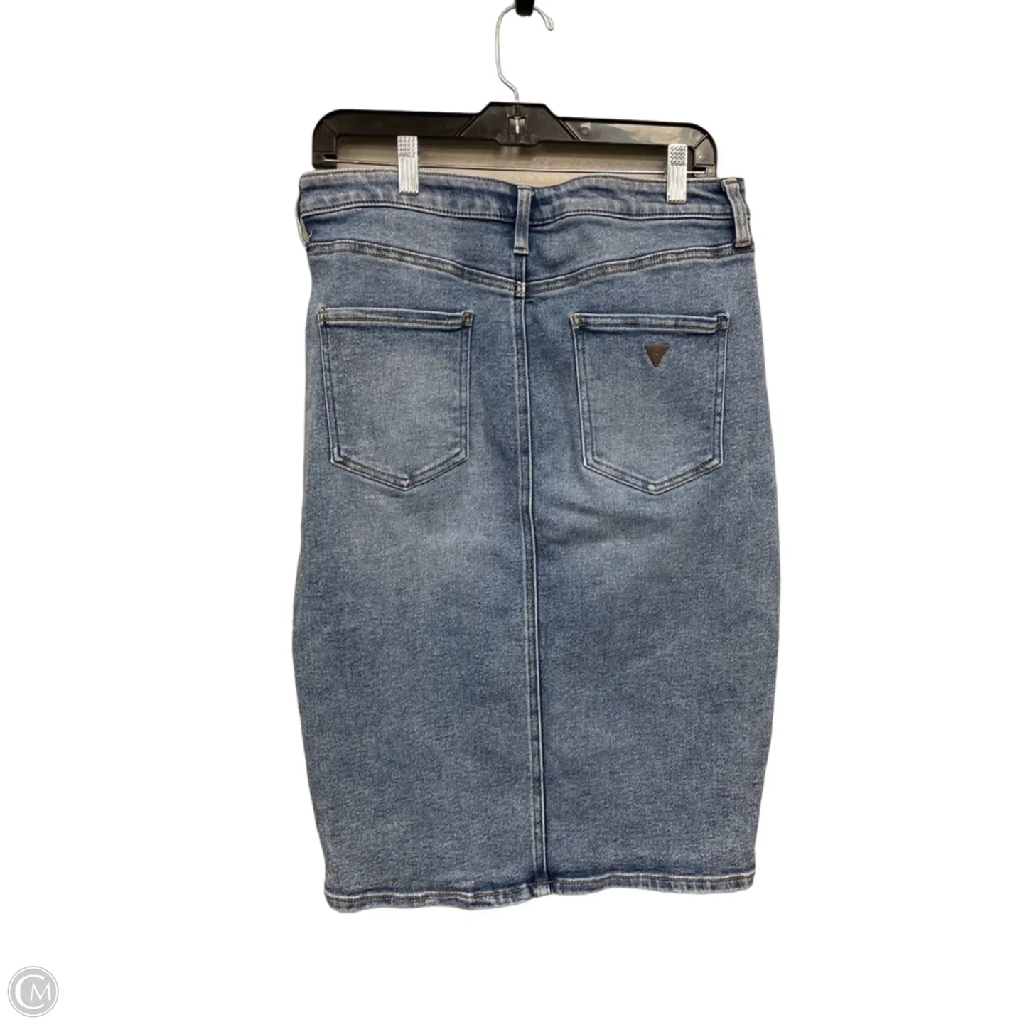 Skirt Midi By Guess In Blue Denim, Size: L