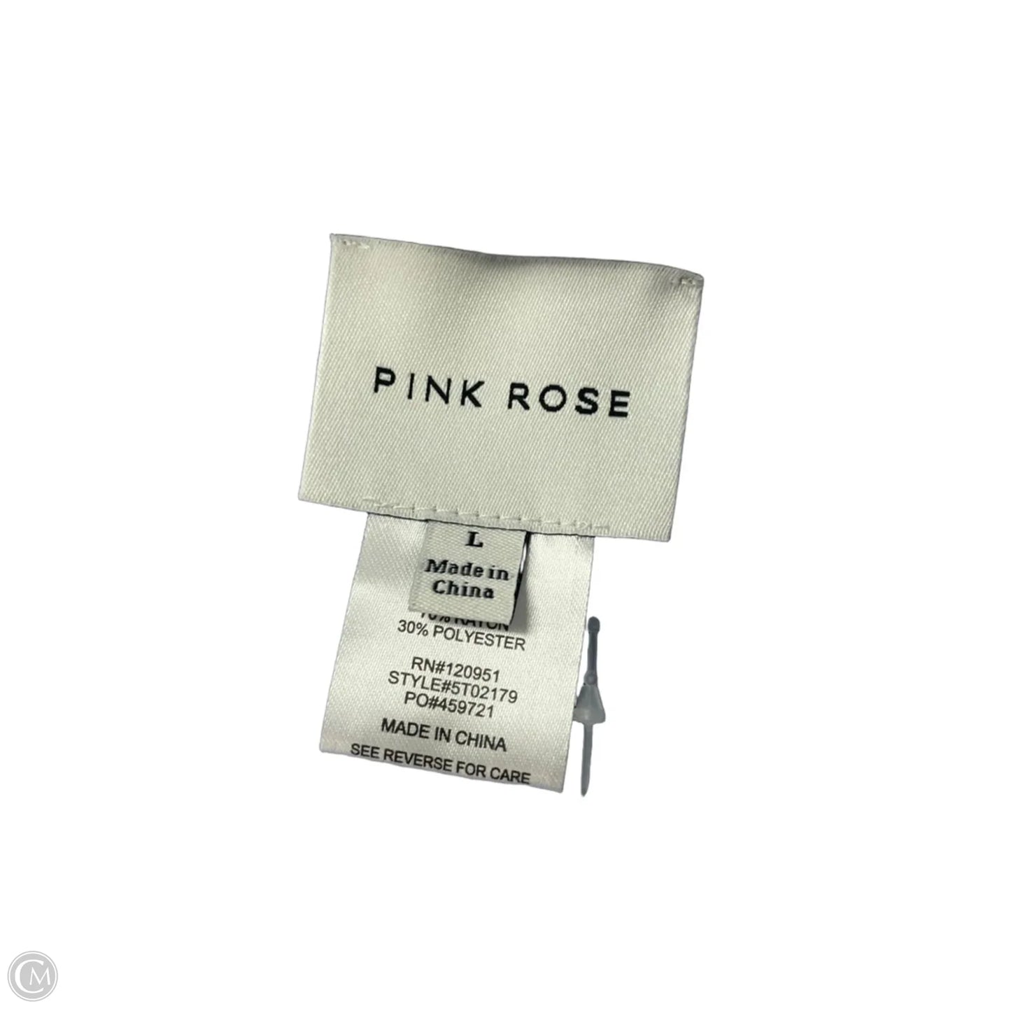Skirt Set 2pc By Pink Rose In Blue & White, Size: L