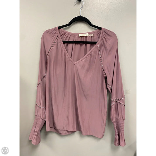 Blouse Long Sleeve By Ramy Brook In Pink & Silver, Size: Xs