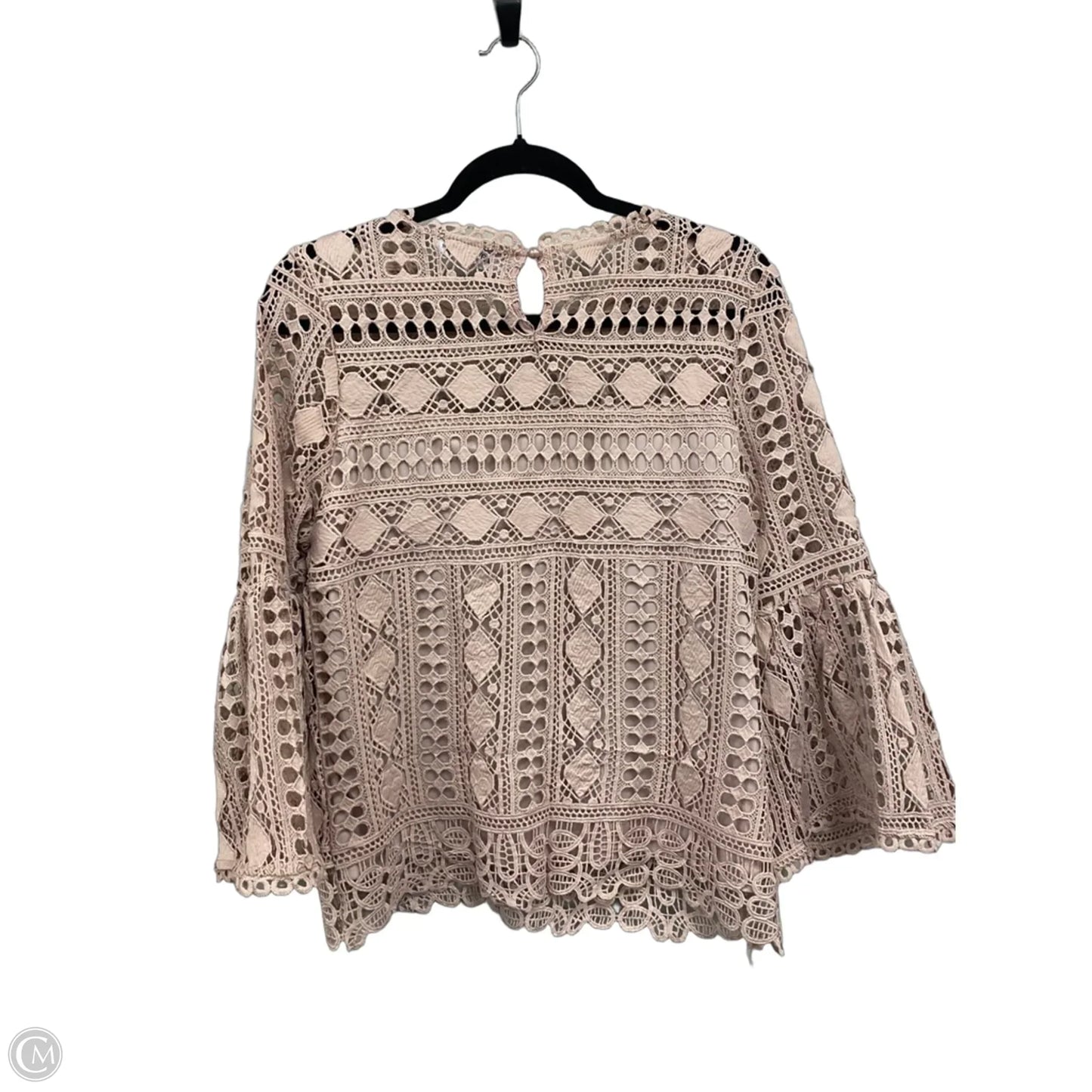 Blouse Long Sleeve By Fabrik In Pink, Size: M